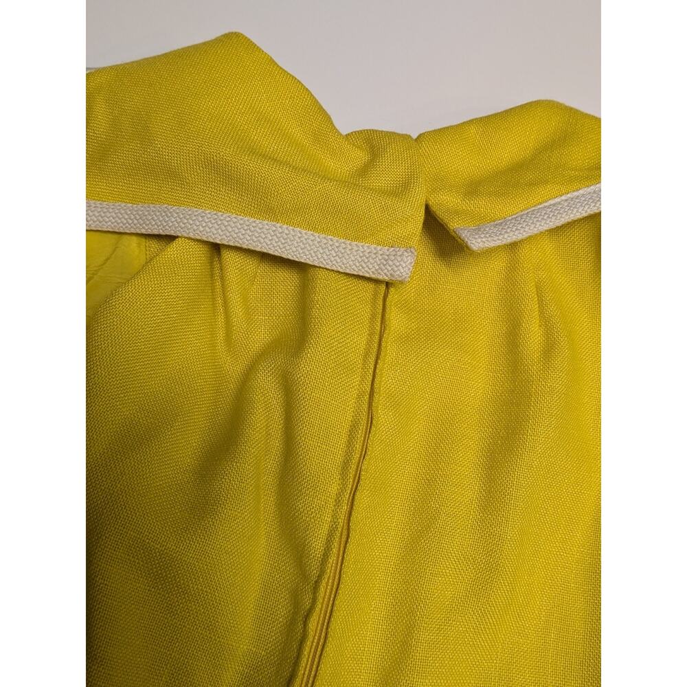Vintage Sailor Dress 60s 70s Yellow USA Union Made Tweed XS - Picture 10 of 11